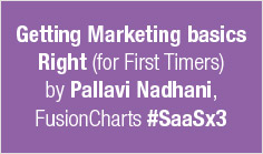 Getting Marketing basics Right (for First Timers) by Pallav Nadhani, FusionCharts #SaaSx3


