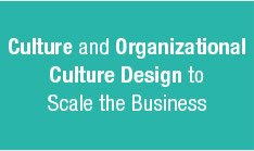 Culture and Organizational Culture Design to Scale the Business
