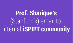 Prof. Sharique's(Stanford's) email to internal iSPIRT community

