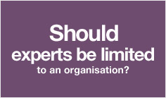 Should experts be limited to an organization?