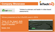 In conversation with Sanjoe Jose, Founder of TalView, participant in Intech50 2014.