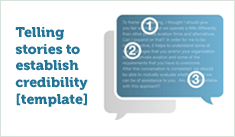 Telling stories to establish credibility [template]