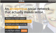 Wizters – The anonymous social network.