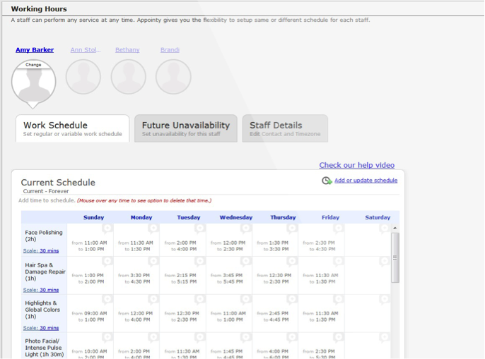 Setting flexible hours for staff