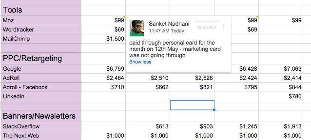google-sheets-marketing-spend-with-comment